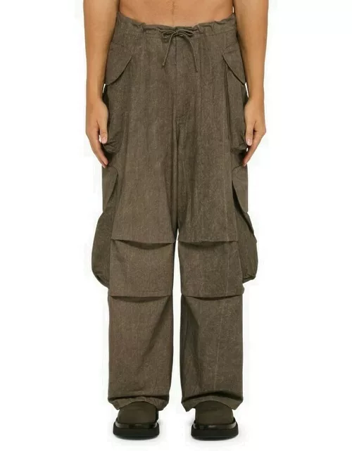 Brunette cotton cargo trouser