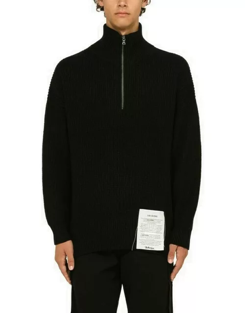 Black cashmere turtleneck jumper