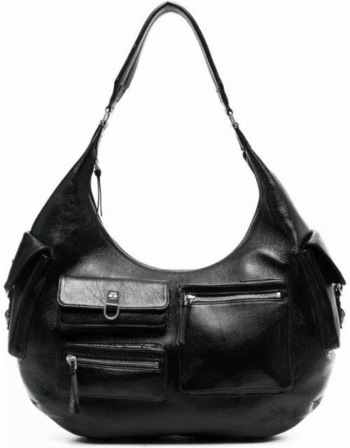 Large black shoulder bag