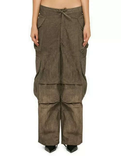 Shaded brown cargo trouser