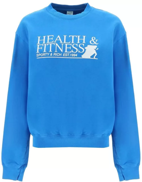 SPORTY RICH fitness motion crew-neck sweatshirt