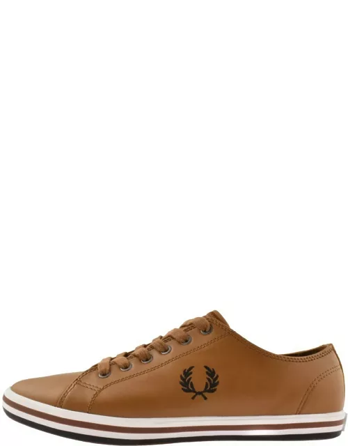 Fred Perry Kingston Leather Trainers Brown