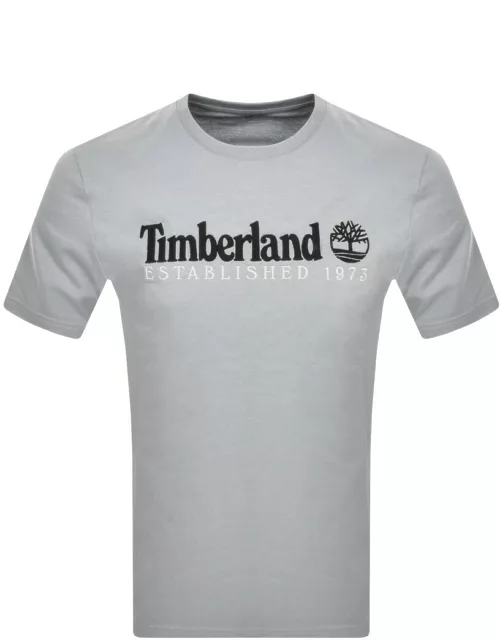 Timberland Logo T Shirt Grey