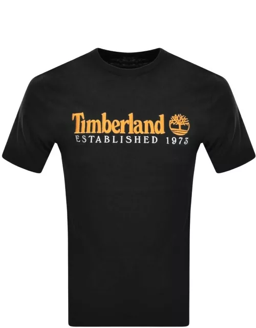Timberland Logo T Shirt Black