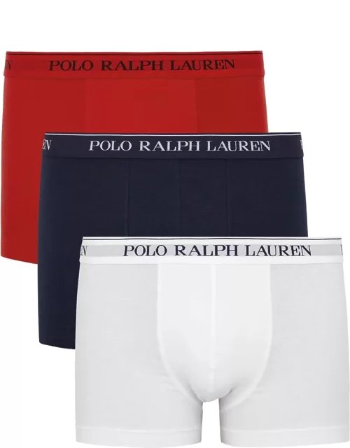 Polo Ralph Lauren Stretch-cotton Trunks - Set Of Three - RED