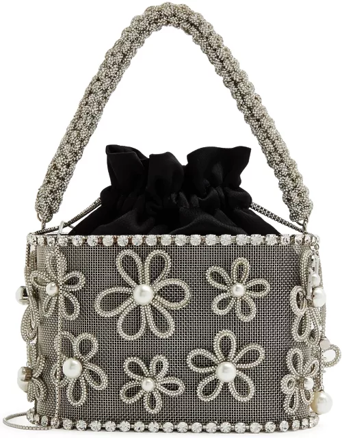 Rosantica Holli Gaia Crystal-embellished Top Handle Bag - Black