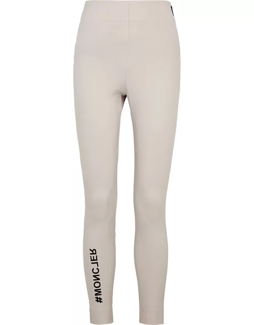 Moncler Day-Namic Stretch-jersey Leggings - Beige