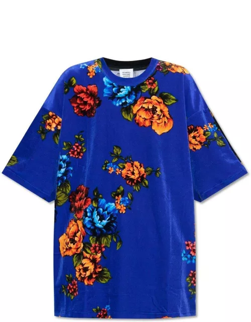 VETEMENTS Floral Printed Round-neck T-shirt