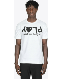 Comme des Garçons Play Logo T-shirt White cotton t-shirt with logo print