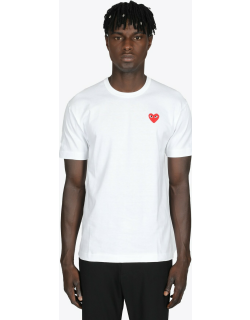 Comme des Garçons Play Heart Patch T-shirt White cotton t-shirt with big heart patch