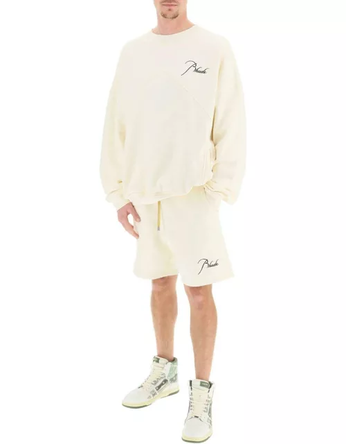 Rhude Jersey Bermuda Short With Logo Embroidery