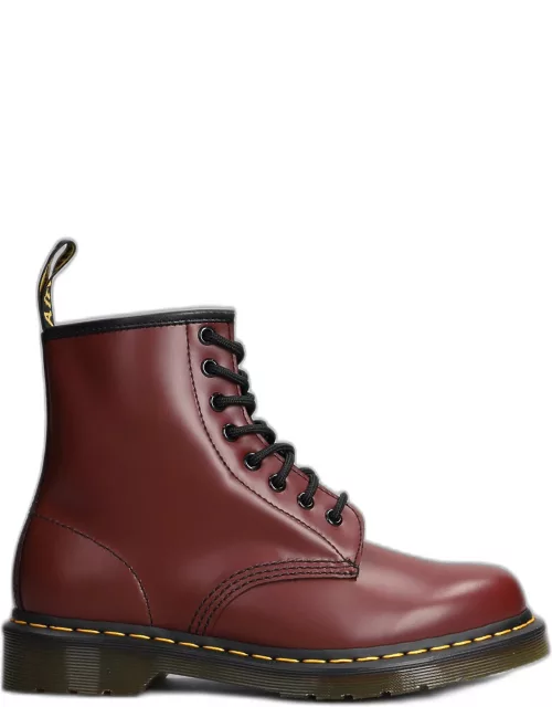 Dr. Martens 1460 Combat Boots In Bordeaux Leather