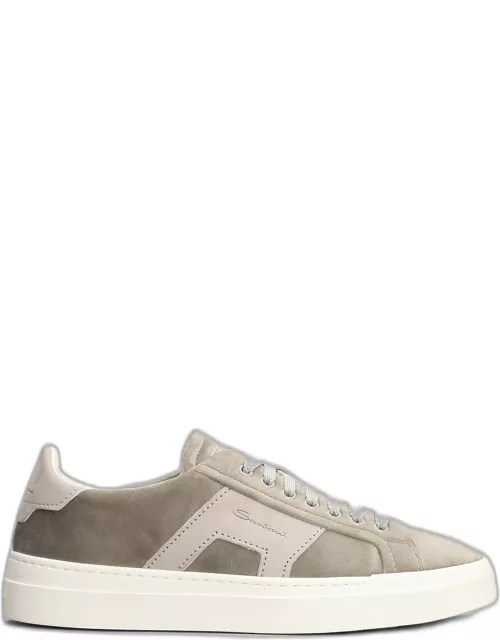 Santoni Dbs1 Sneakers In Grey Suede