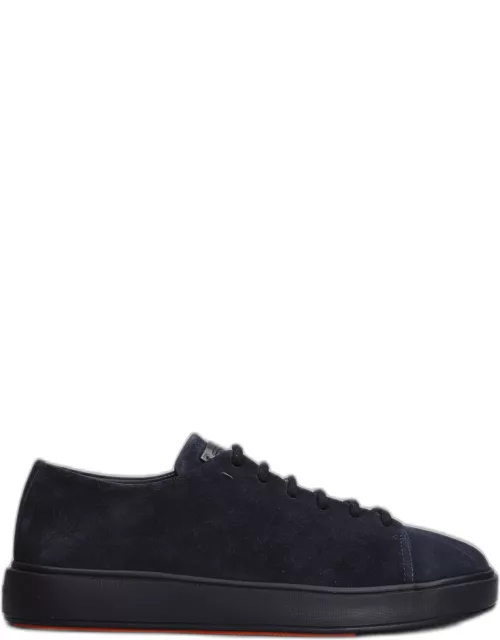 Santoni Febe Sneakers In Blue Leather