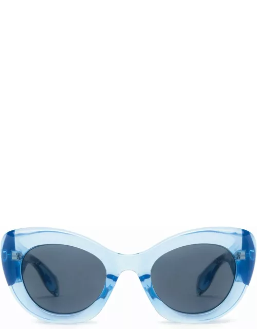 Alexander McQueen Eyewear Am0403s Light Blue Sunglasse