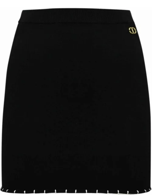 TwinSet Knitted Skirt With Stitching