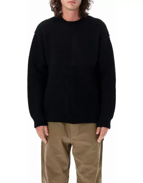 Comme des Garçons Homme Crewneck Wool Patchwork Sweater