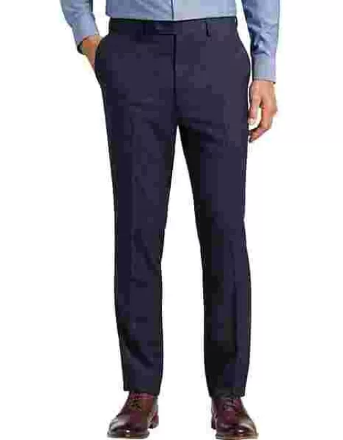 Calvin Klein Men's X-Fit Slim Fit Suit Separates Pants Navy Tic