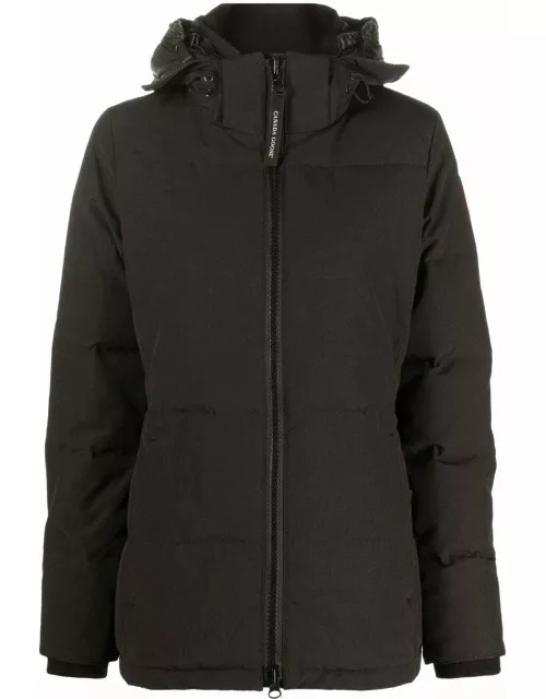 Black padded hooded coat