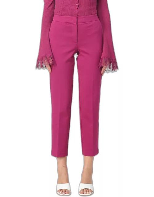 Trousers TWINSET Woman colour Cyclamen