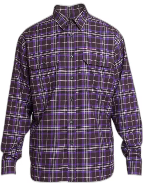 Men's Plaid Lumberjack Button-Down Shirt