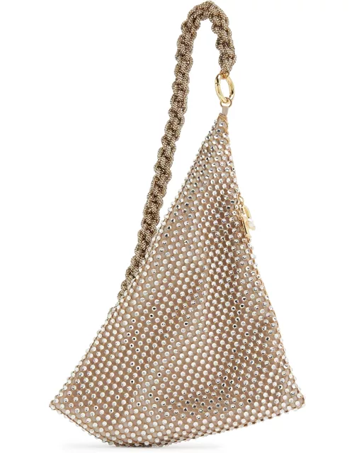Rosantica Vela Crystal-embellished Top Handle Bag - Beige