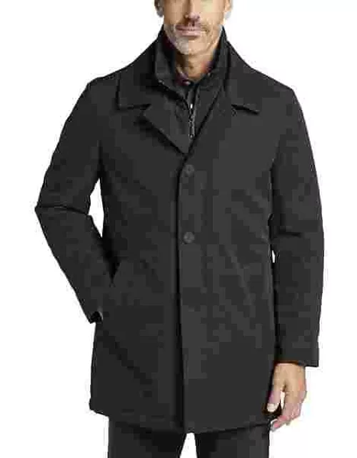 Calvin Klein Big & Tall Men's Modern Fit Raincoat with Bib Black