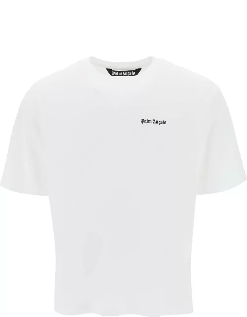 PALM ANGELS jersey t-shirt with logo embroidery