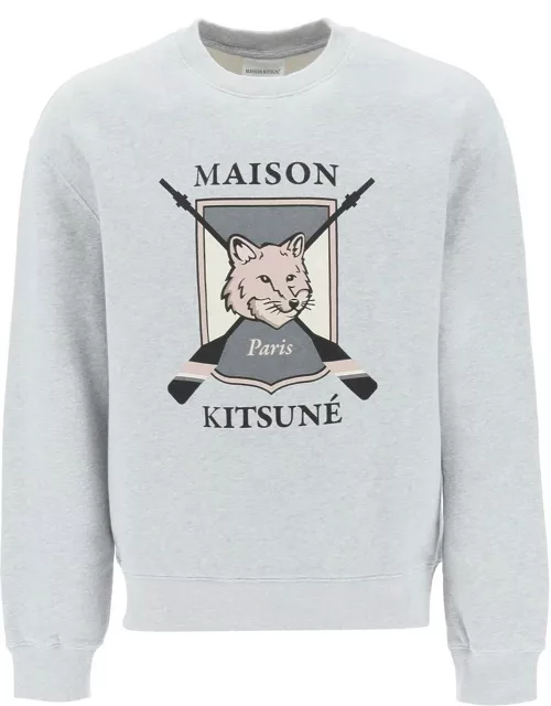 MAISON KITSUNE college fox print sweatshirt