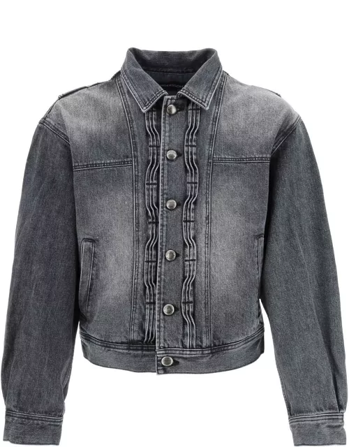 ANDERSSON BELL denim jacket with wavy detail