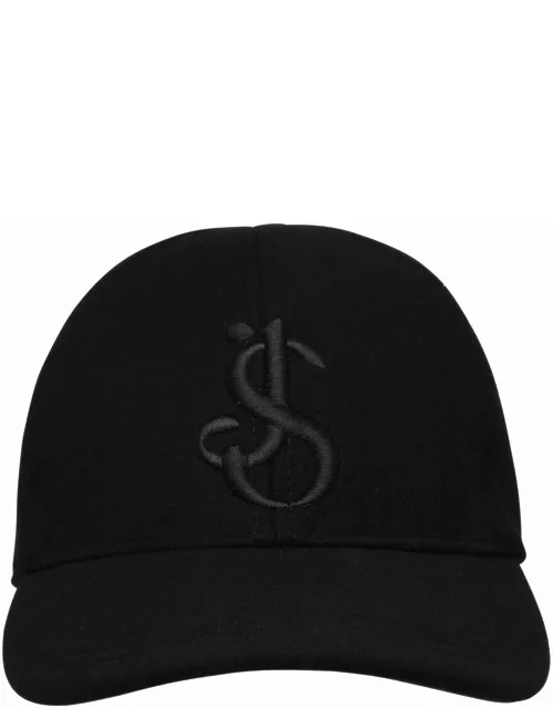 Jil Sander Black Cashmere Hat