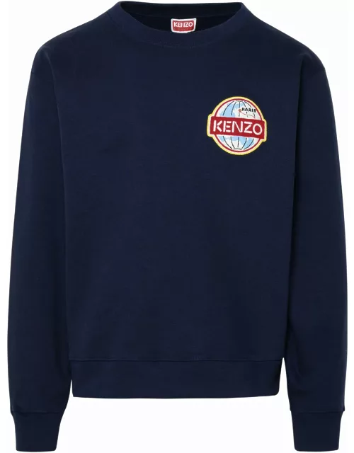 Kenzo Blue Cotton Sweatshirt