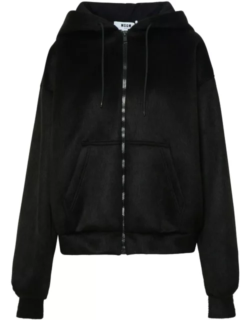 MSGM Black Acrylic Fiber Blend Sweatshirt