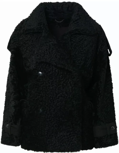 The Mannei jordan Black Sheepskin Coat