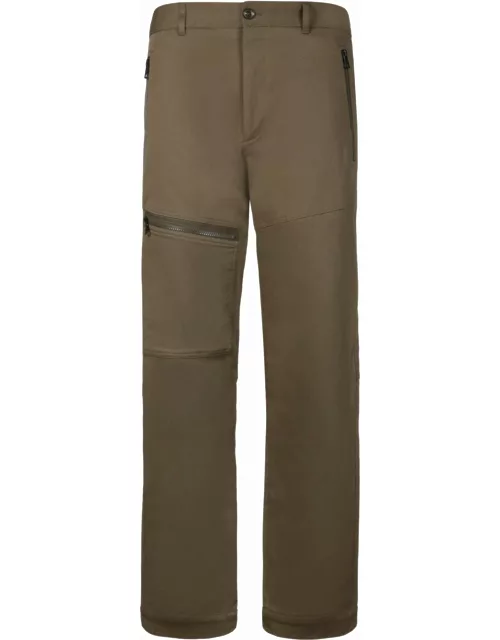 Moncler Khaki Cotton Trouser