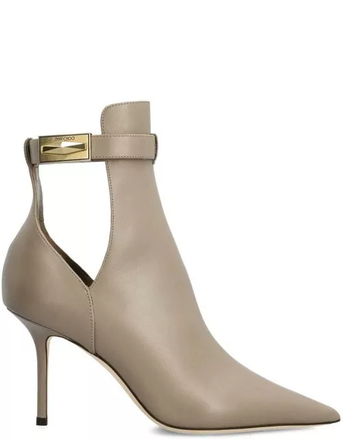 Jimmy Choo Nell 85 Cut-out Pointed-toe Ankle Boot