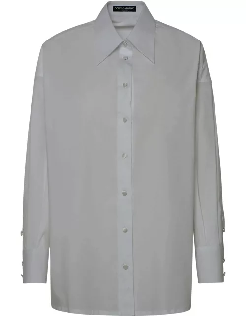 Dolce & Gabbana Maxi Shirt With Satin Button