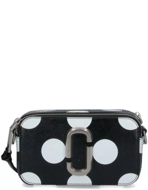 Marc Jacobs Black And White Leather Snapshot Bag