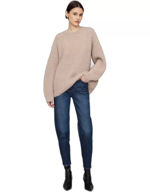 ANINE BING Sydney Crew Sweater in Came
