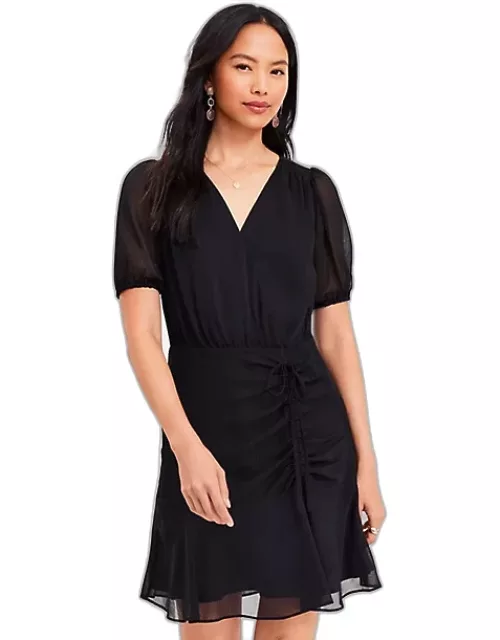 Loft Tall Side Ruched Flare Dres