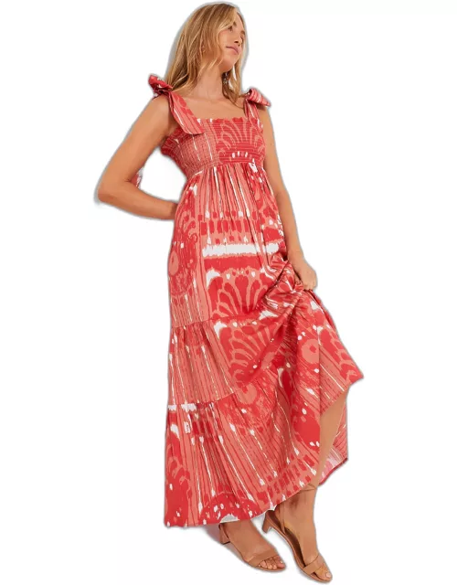Coral Moroccan Ikat Kelly Dres