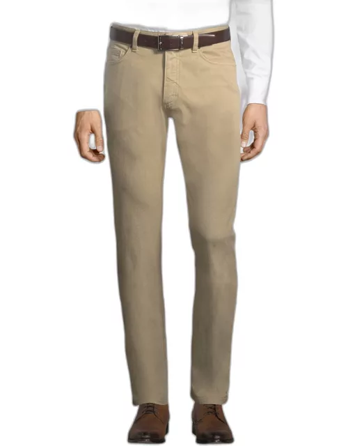 Men's Regular-Fit Cotton Canvas Straight-Leg Pant
