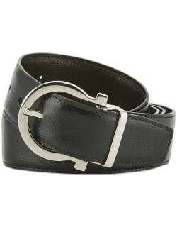 Men's Stamped Leather Gancio Buckle Belt