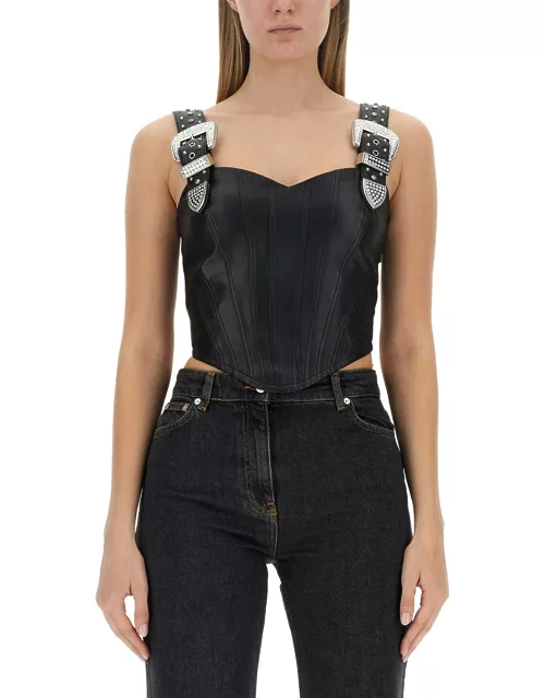 moschino jeans top bustier