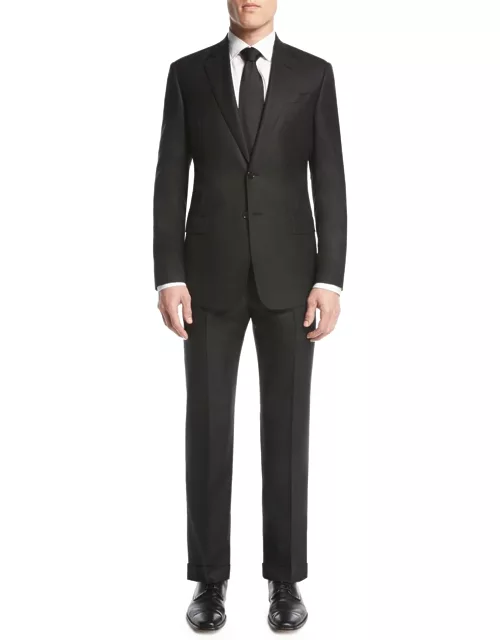 Soft Basic Two-Piece Suit, Black