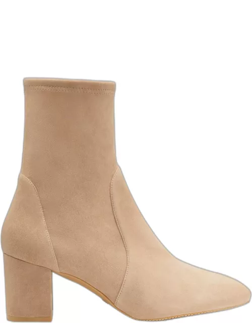 Yuliana Stretch Suede Ankle Bootie