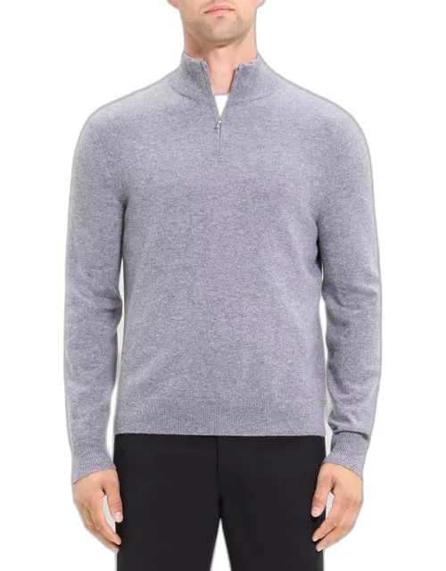 Men's Hilles Quarter-Zip Cashmere Sweater