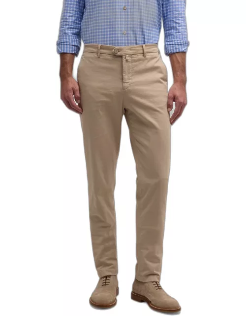 Men's Flat Front Cashmere-Blend Trouser