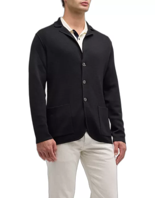 Men's Three-Button Sweater Jacket
