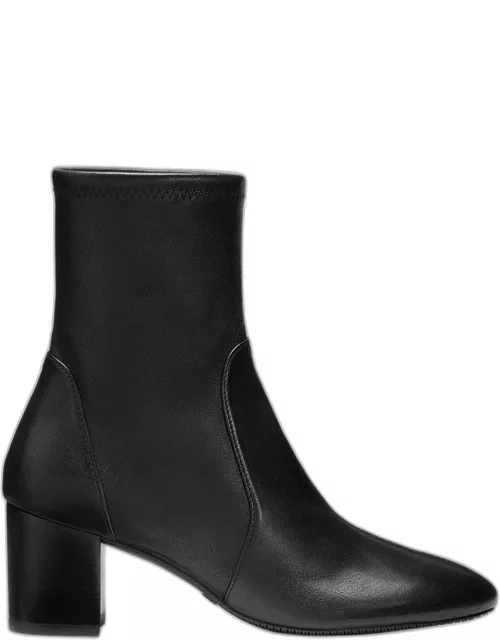 Yuliana Stretch Leather Ankle Bootie